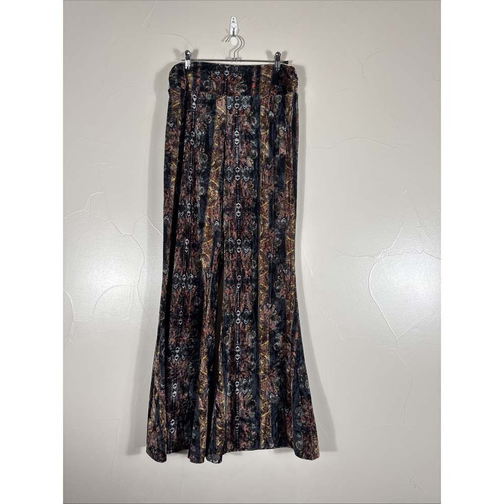 Earthbound Trading Velvet Flare Bell Bottom Pull On Pants Size M BOHO